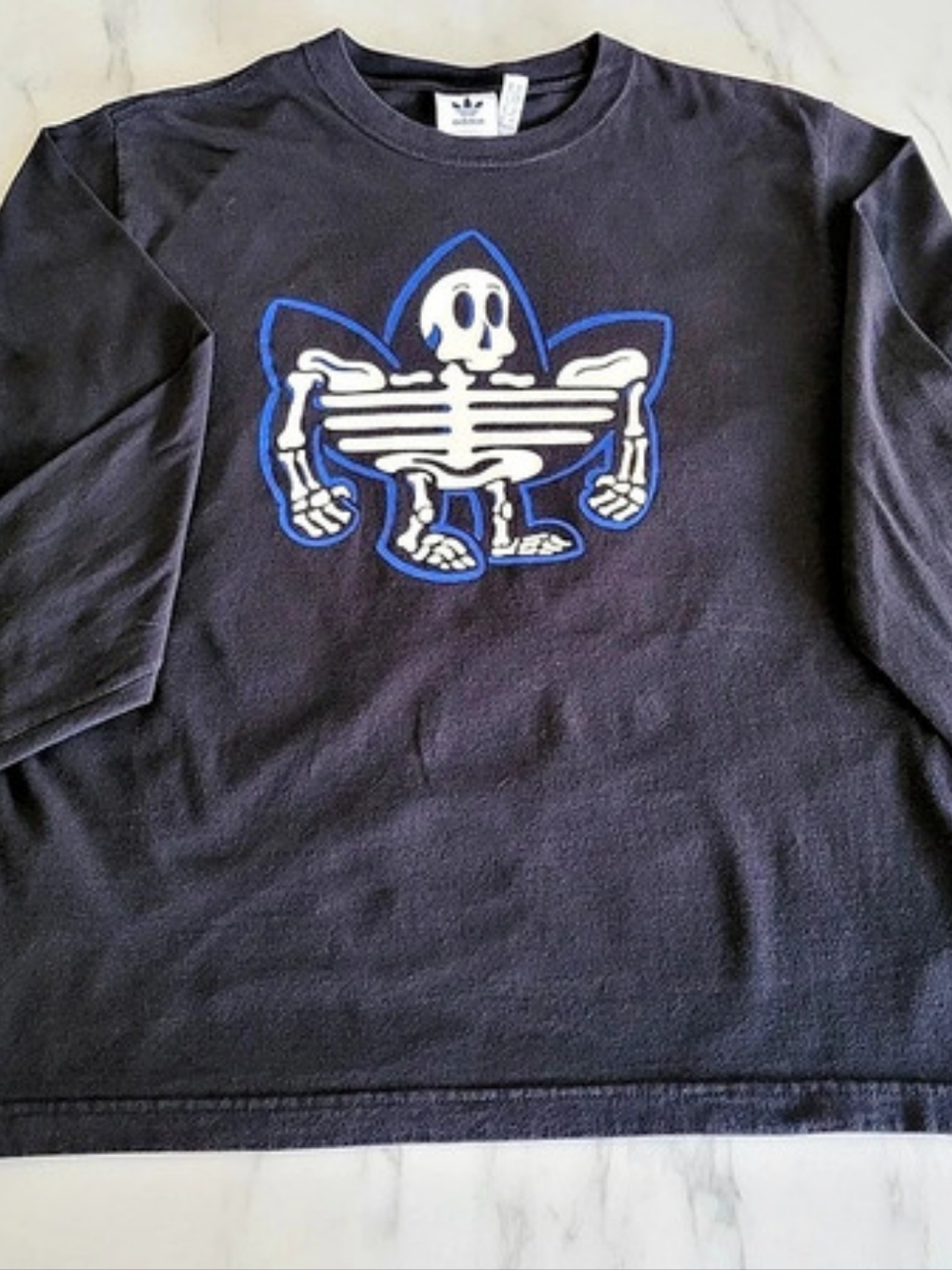 adidas Originals Skeletreffy Skeleton Long Sleeve T-Shirt Men's M
